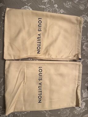 Louis Vuitton Beige Dust Bag set of 2**